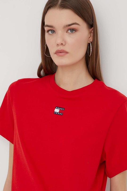 Tommy Jeans t-shirt piros DW0DW17391
