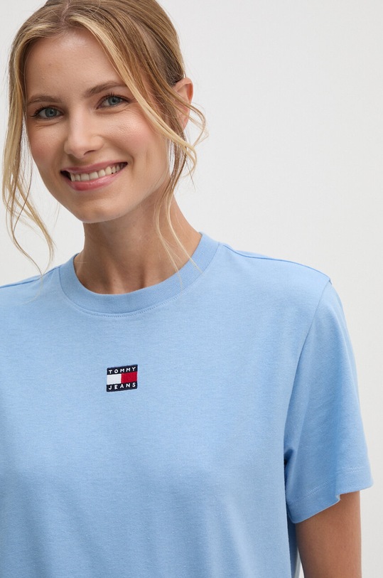 Odzież Tommy Jeans t-shirt DW0DW17391 niebieski