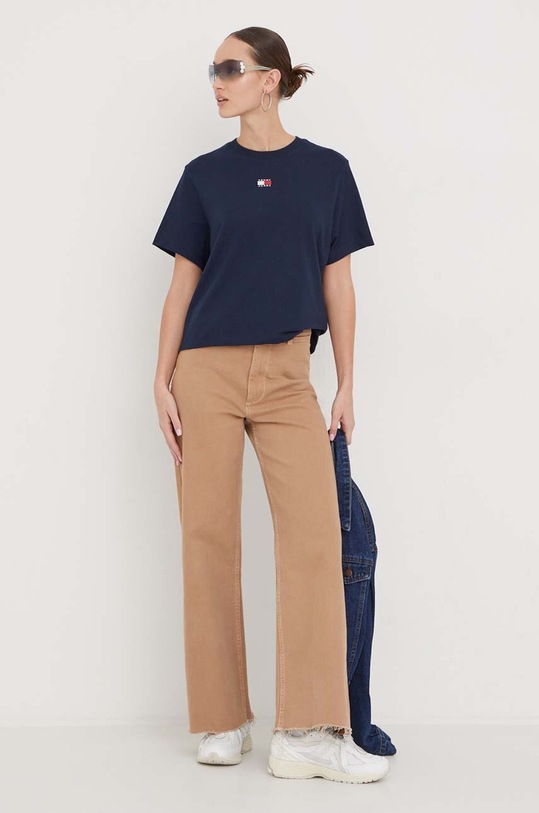 Μπλουζάκι Tommy Jeans DW0DW17391 σκούρο μπλε AW24