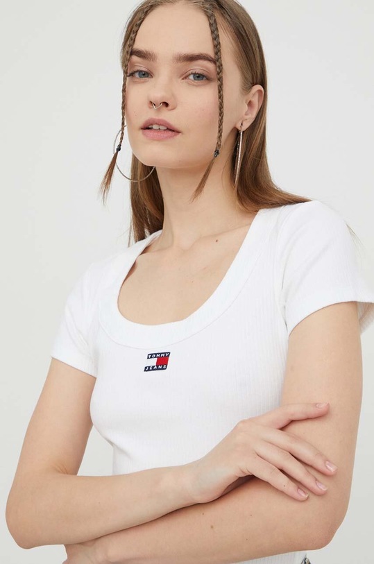 Tommy Jeans t-shirt beżowy DW0DW17396