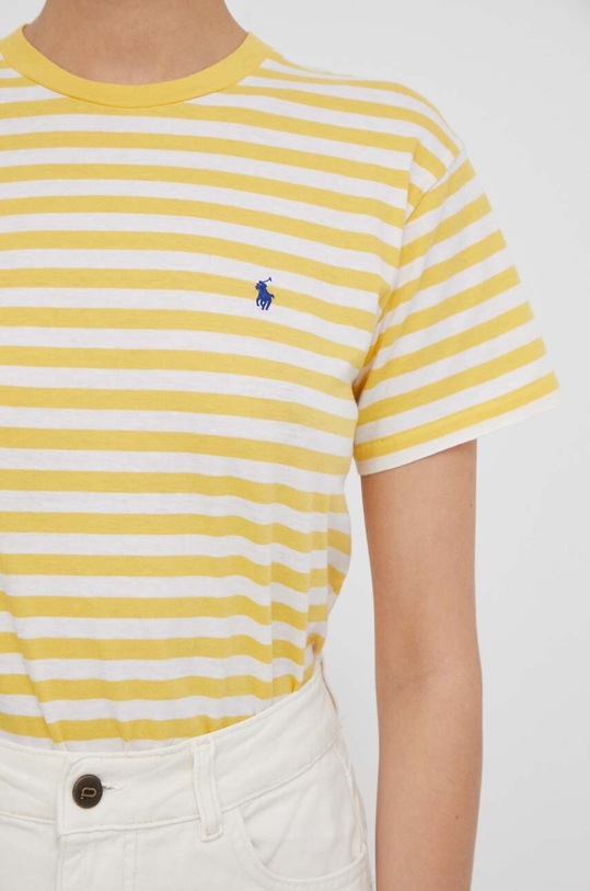 Бавовняна футболка Polo Ralph Lauren 211924293 жовтий