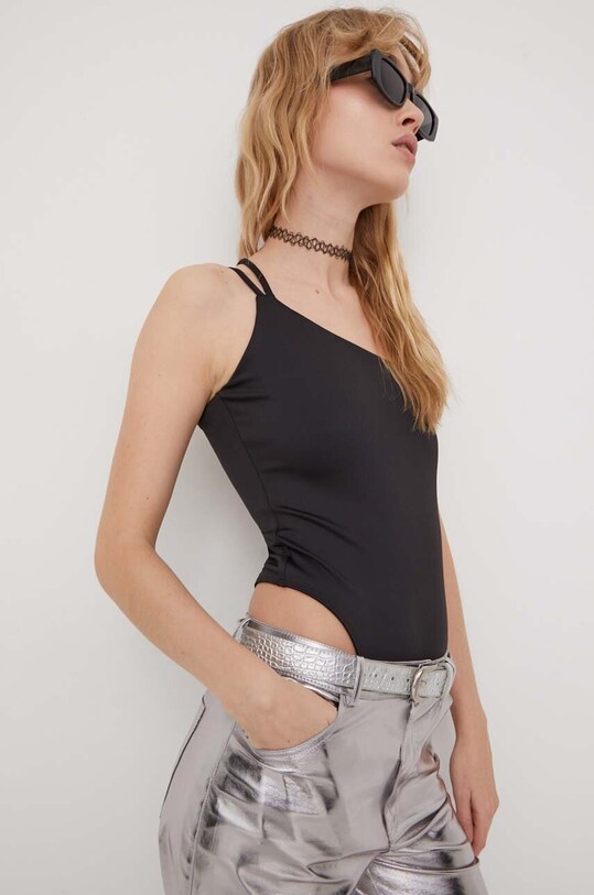 Body Tommy Jeans slim černá DW0DW17400