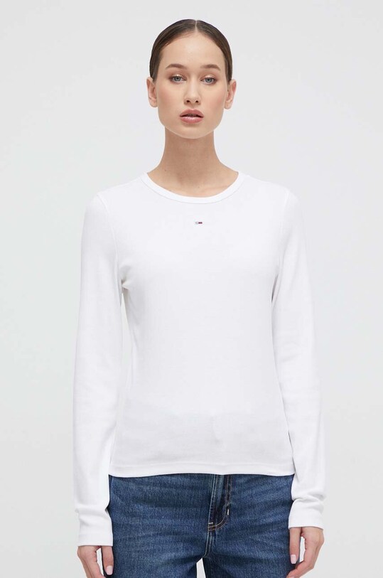 Tričko s dlouhým rukávem Tommy Jeans 2-pack DW0DW17716 bílá SS24