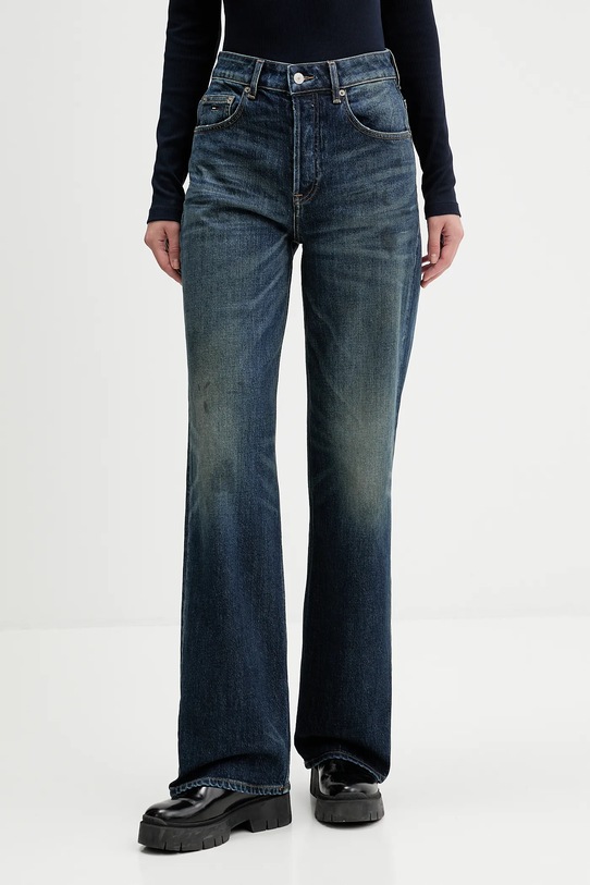 Majica dugih rukava Tommy Jeans 2-pack bez uzorka mornarsko plava DW0DW17716