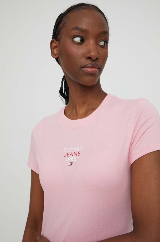 Odzież Tommy Jeans t-shirt DW0DW17357 różowy