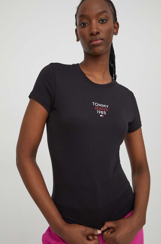 Tommy Jeans tricou print negru DW0DW17357