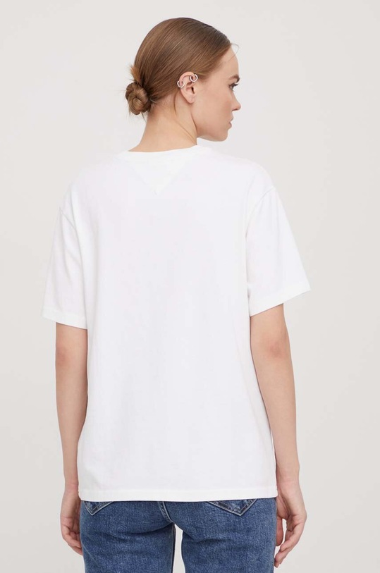 Îmbrăcăminte Tommy Jeans tricou din bumbac DW0DW17363 bej