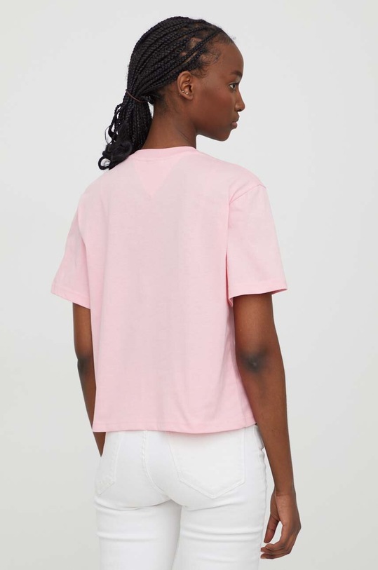 Tommy Jeans t-shirt bawełniany DW0DW17365 różowy SS24