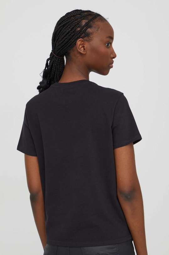 Odzież Tommy Jeans t-shirt bawełniany DW0DW17367 czarny