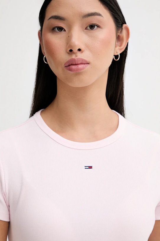 Tommy Jeans t-shirt różowy DW0DW17383