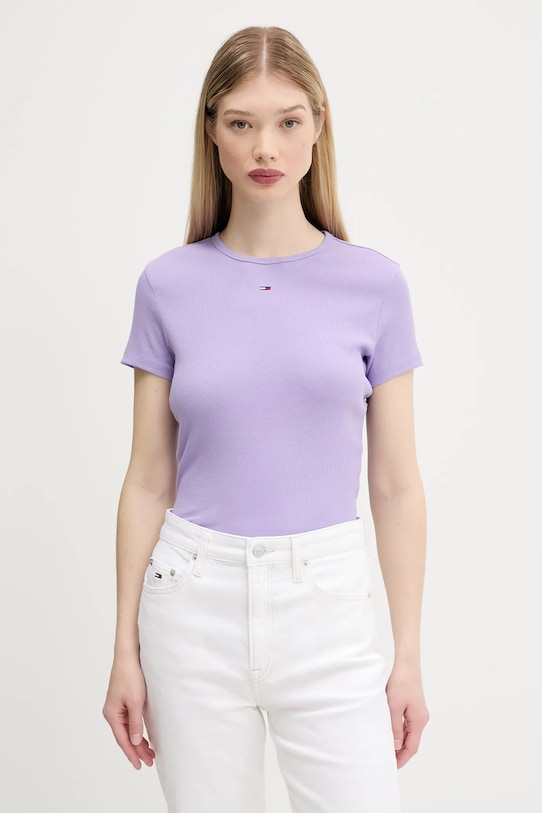 Tommy Jeans tricou violet DW0DW17383