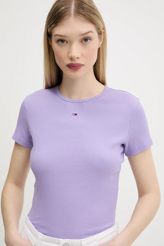 Tommy Jeans tricou violet DW0DW17383