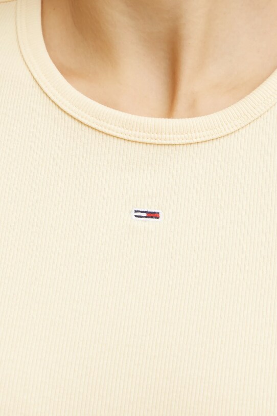 Μπλουζάκι Tommy Jeans DW0DW17383 κίτρινο