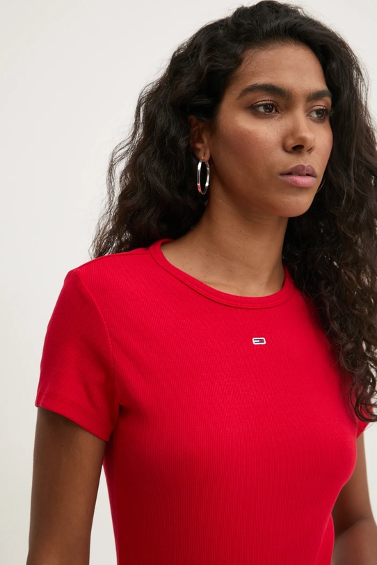 Tommy Jeans tricou rosu DW0DW17383