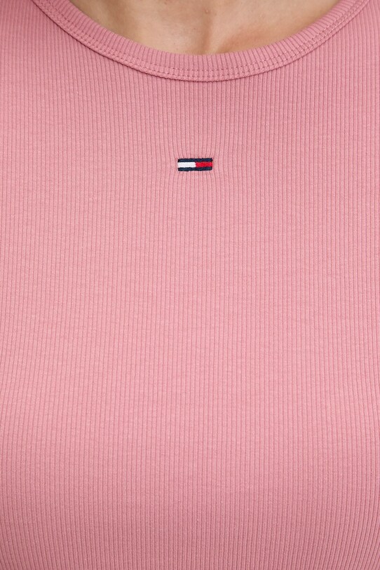 Tommy Jeans tricou roz DW0DW17383