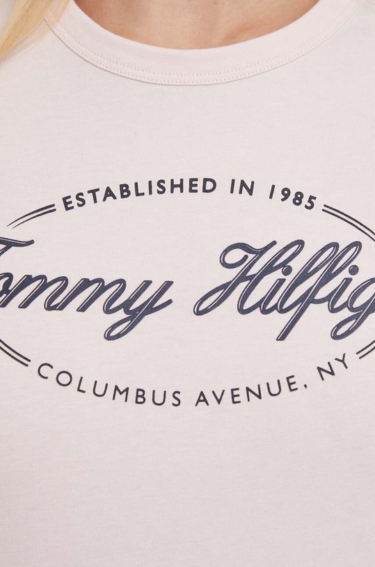 Tommy Hilfiger t-shirt bawełniany różowy WW0WW41039