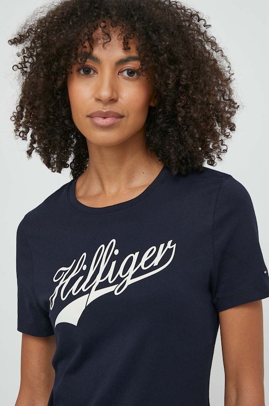 Tommy Hilfiger t-shirt bawełniany granatowy WW0WW41056