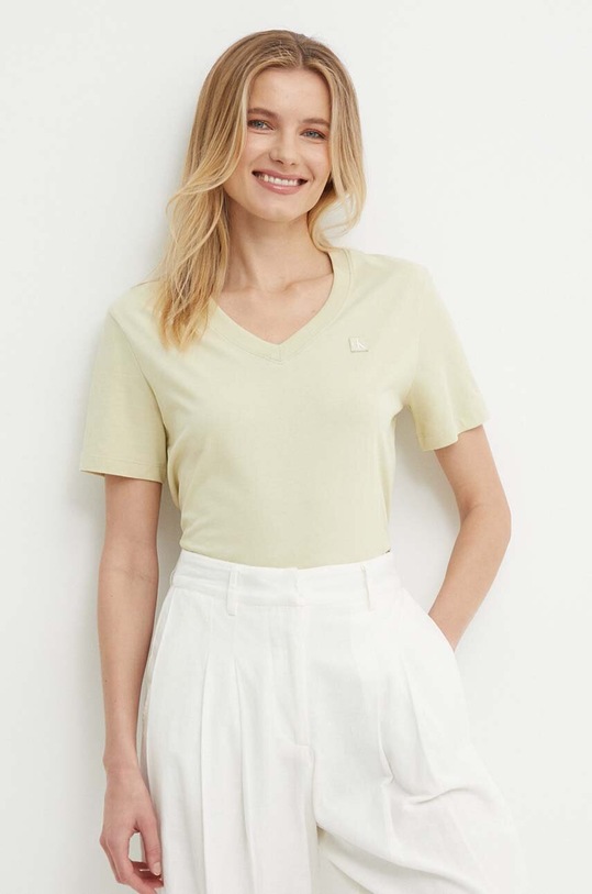 Calvin Klein Jeans t-shirt bawełniany bawełna zielony J20J222560