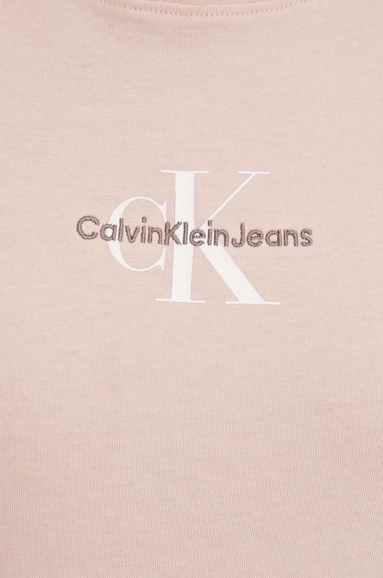 Bavlnené tričko Calvin Klein Jeans ružová J20J222564