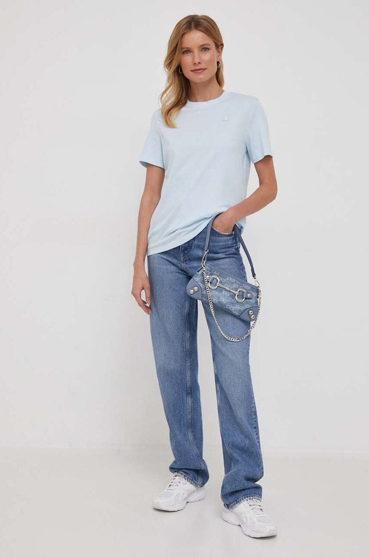 Calvin Klein Jeans t-shirt bawełniany J20J223226 niebieski AW24