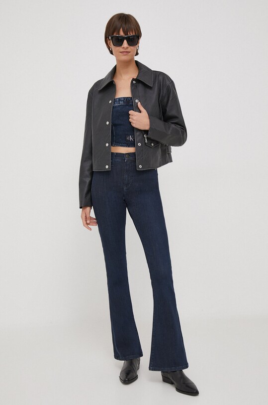 Calvin Klein Jeans top din denim J20J222870 bleumarin SS24