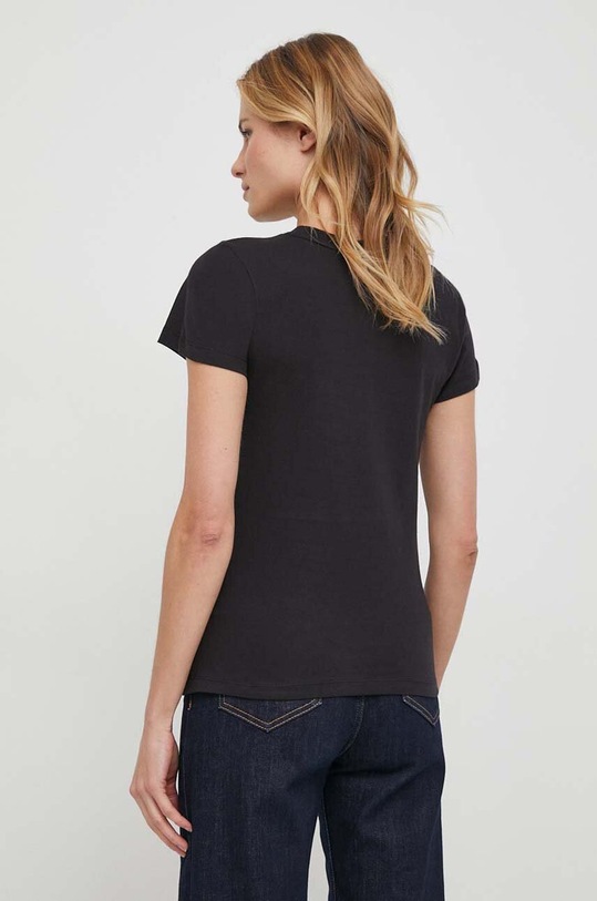 Bombažna kratka majica Calvin Klein Jeans J20J222645 črna SS24