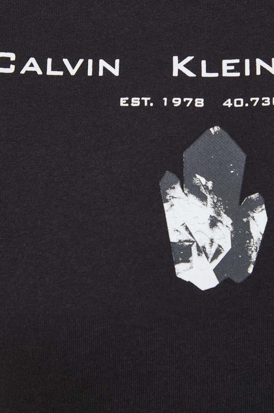 Bombažna kratka majica Calvin Klein Jeans črna J20J222645