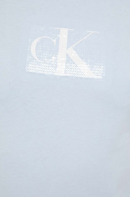 Хлопковая футболка Calvin Klein Jeans J20J222961 голубой