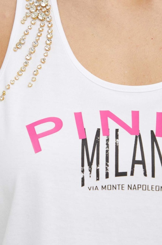Pinko top bawełniany biały 103131.A1LV