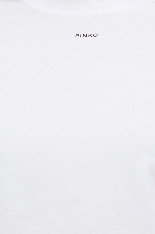 Pinko t-shirt bawełniany 100373.A1N8 biały