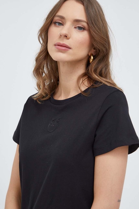 Pinko t-shirt bawełniany czarny 100355.A1NW