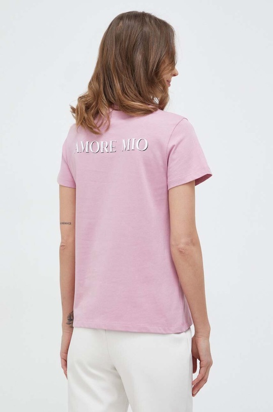 Odzież Pinko t-shirt bawełniany 100355.A1OC różowy