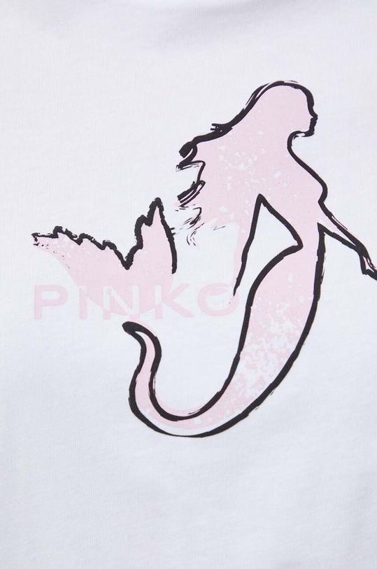 Pinko t-shirt bawełniany 100789.A1OC biały