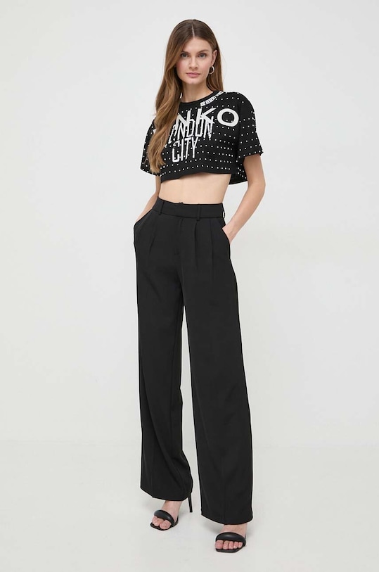 Pinko t-shirt bawełniany 103108.A1LV czarny SS24