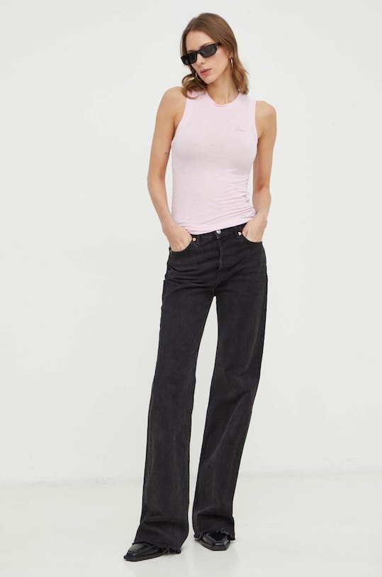 Top s příměsí kašmíru Pinko 102922.A1L1 růžová SS24