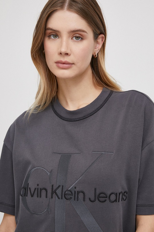 Бавовняна футболка Calvin Klein Jeans сірий J20J222974