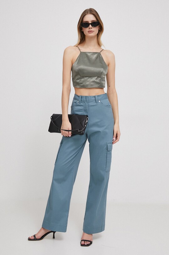 Calvin Klein Jeans top J20J222903 zielony SS24