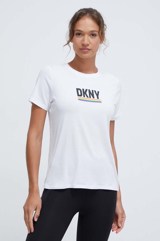 Dkny t-shirt z elastanem biały DP3T9659