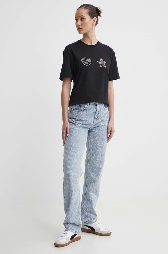 Chiara Ferragni t-shirt in cotone 76CBHG01 nero SS24