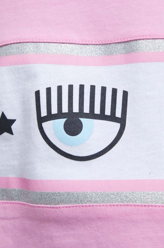 Bavlněné tričko Chiara Ferragni LOGOMANIA 76CBHL02 růžová