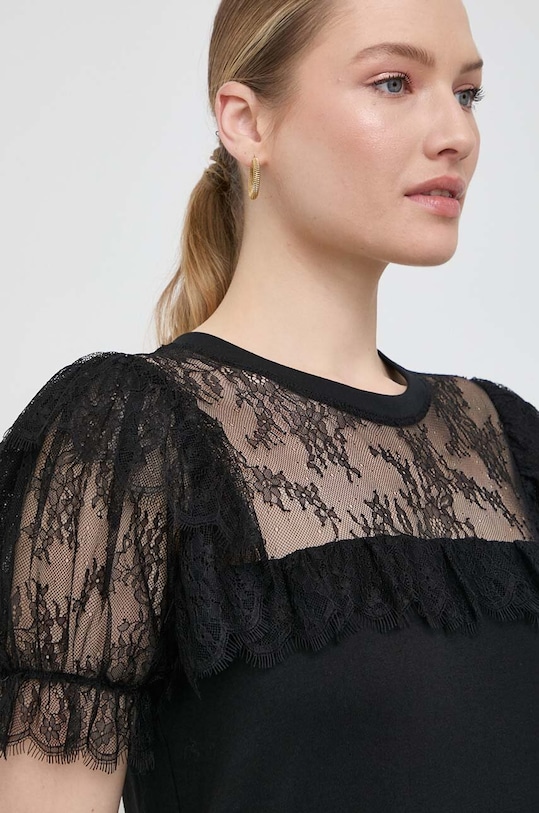 Bavlnené tričko Twinset čierna 241TP2217