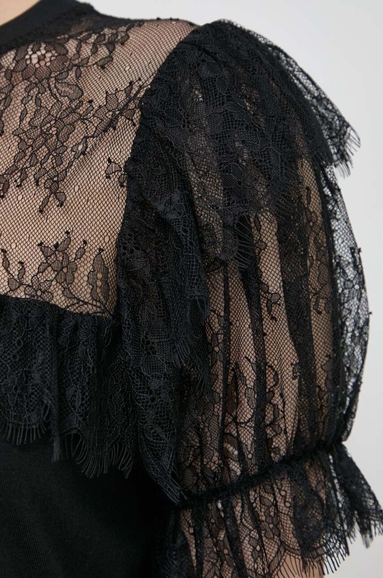 Bavlnené tričko Twinset 241TP2217 čierna