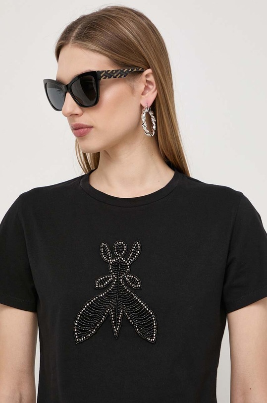 Patrizia Pepe t-shirt bawełniany czarny 8M1599.J043