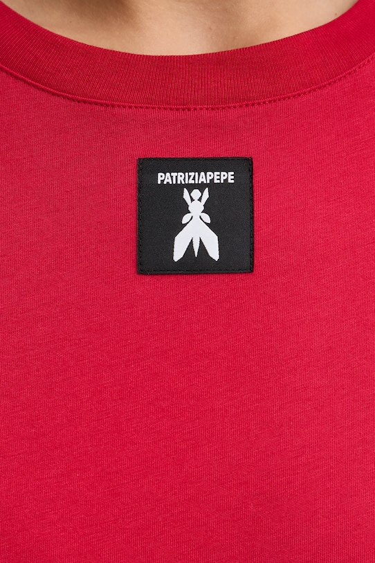 Βαμβακερό μπλουζάκι Patrizia Pepe 8M1612.J089 κόκκινο