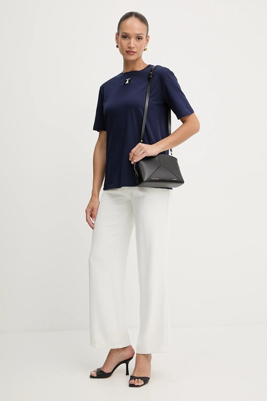 Patrizia Pepe t-shirt bawełniany 8M1612.J089 granatowy SS25
