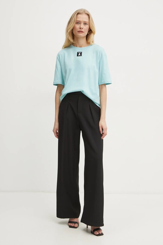 Хлопковая футболка Patrizia Pepe 8M1612.J089 бирюзовый SS25