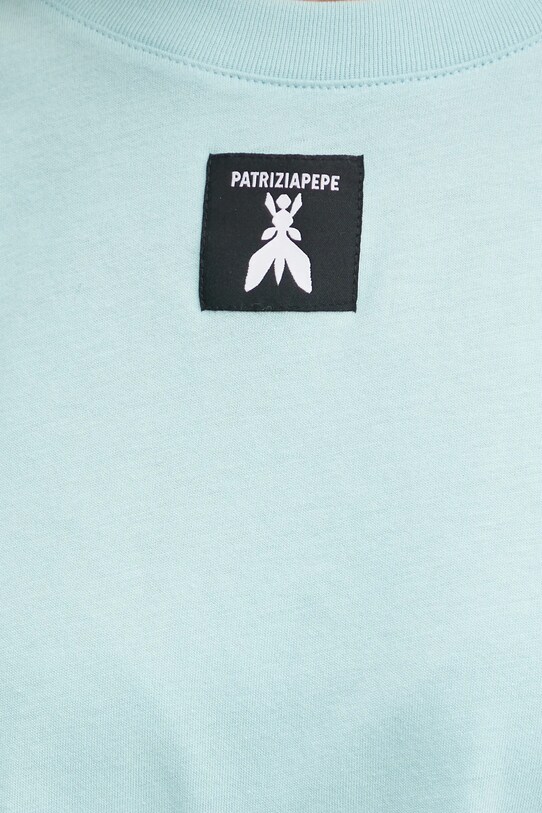 Хлопковая футболка Patrizia Pepe 8M1612.J089 бирюзовый