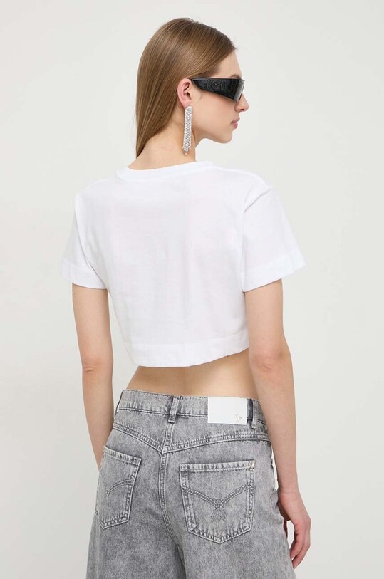 Îmbrăcăminte Patrizia Pepe tricou din bumbac 8M1613.J089 alb