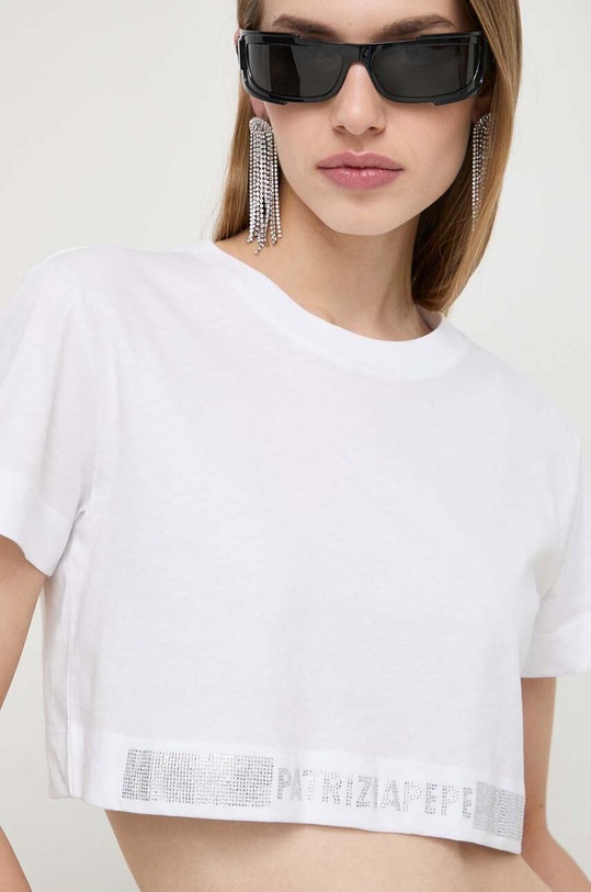 Patrizia Pepe t-shirt bawełniany biały 8M1613.J089