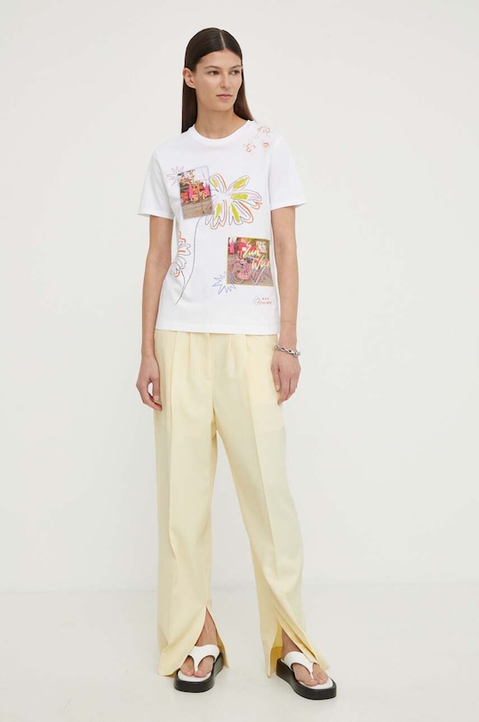 Bavlnené tričko PS Paul Smith W2R.G799.MP4521 biela SS24